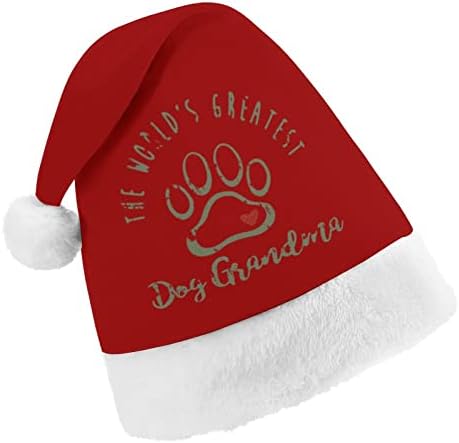 כלב סבתא קטיפה חג המולד כובע שובב ונחמד סנטה כובעי עם קטיפה ברים ונוחות אוניית חג המולד קישוט