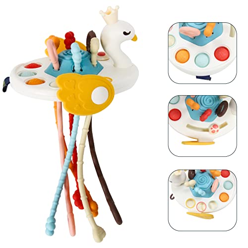 Putoyzzle Montessori Pull String Learning Toy צעצועים לחוש צעצועים תינוקות ברבור מעצבת פעוט צעצועים צעצועים