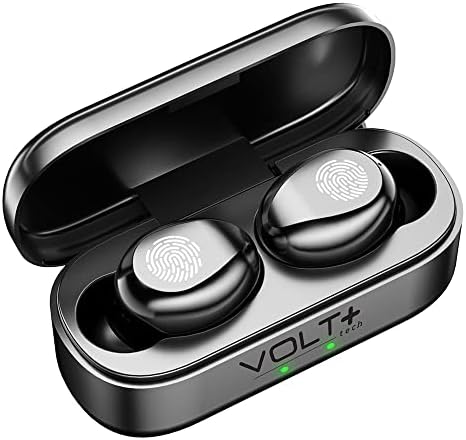 Volt Plus Tech Travel Travel אלחוטי V5.1 אוזניות התואמות לפלפל ה- Xperia Sony שלך מעודכן מיקרו דק עם קלא
