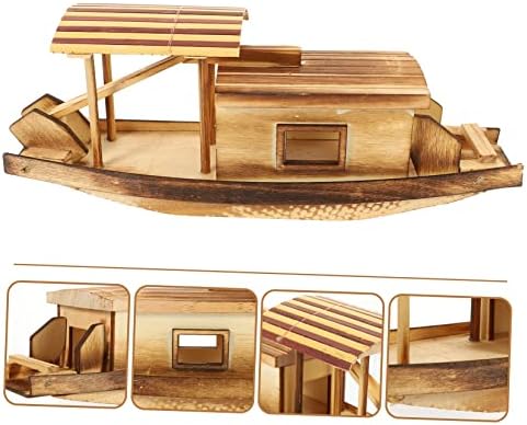 קישוטי דגם סירות צעצועים מתנות מתנות סירה סינית מלאכת מעץ עץ לגברים לגברים ספינת עץ דגם מעץ סירה מעץ קישוטים