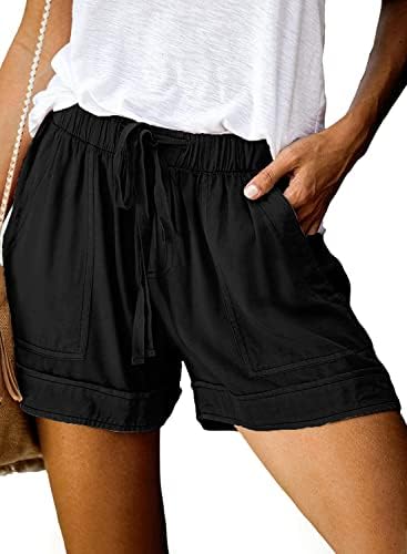 Anggrek נשים מותניים אלסטיות המותניים מזדמנים מכנסיים קצרים בקיץ מכנסיים קצרים חוף נוחים מכנסיים