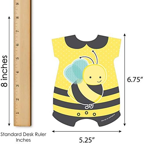 נקודה גדולה של אושר דבש דבש - תמונת כרטיסי בינגו וסמנים - משחק בינגו בצורת מקלחת לתינוק - סט של 18