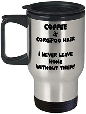 ספל נסיעות של Corgipoo - כוס קפה תה מצחיק וחמוד - מושלם לנסיעות ומתנות