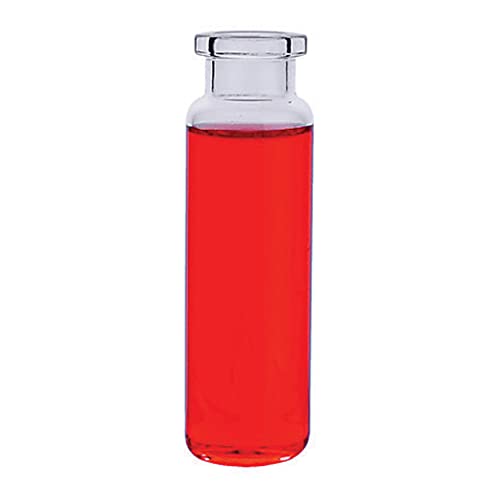 Microliter 20-1400 בקבוקון מרחב ראש עם עליון מלחץ, תחתית שטוחה, ברור, קיבולת 10 מל, 22x46 ממ