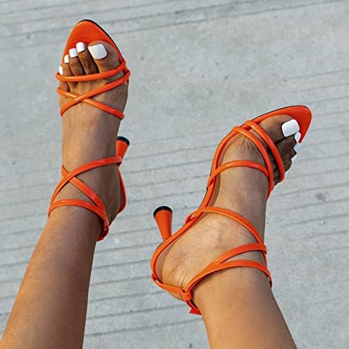 נשים סנדלי קיץ אופנה מזדמנת נשים רצועת אבזם קיץ נוחות נעלי עקבים דקים