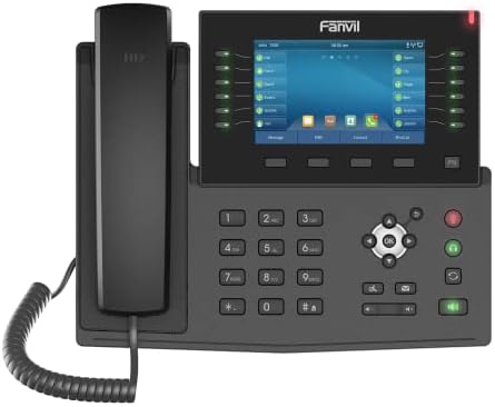 טלפון VoIP של Fanvil X7C Enterprise, מסך מגע צבע בגודל 5 אינץ