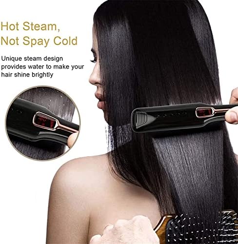 מחליק שיער מקצועי, ברזל אינפרא אדום, תצוגת טמפרטורה דיגיטלית LED קרמיקה יונית יונית שיער ברזל שטוח