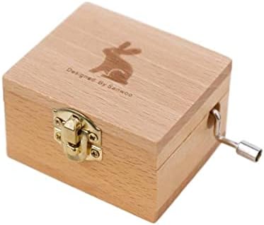 קופסא מוזיקת ​​יד מעץ קופסא מוזיקה קופסה סקיי סיטי סיטי מתנות ליום הולדת לילדים מתנות יצירתיות קטנות
