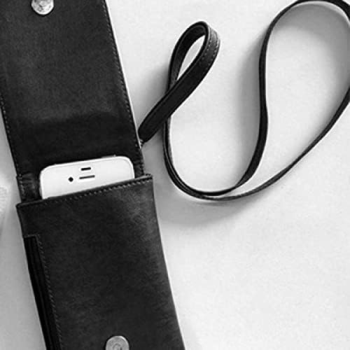 דפוס הדרקון הסיני אסיה ארנק טלפון שחור ארנק תליה כיס נייד כיס שחור