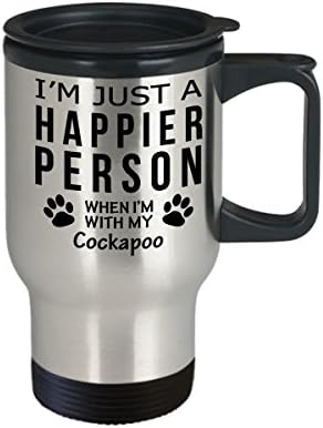 חובב כלבים טיול ספל קפה - אדם מאושר יותר עם מתנות הצלת בעלים של קוקפו - פאט