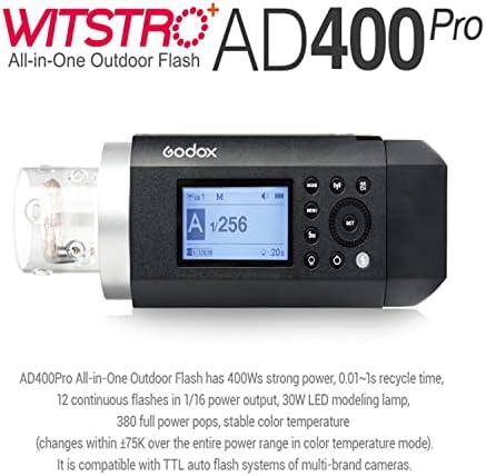 Godox Ad400 Pro Ad400Pro Godox Flash עבור מצלמת סוני, עם Godox XPro-S Flash Trigger, 0.01-1s
