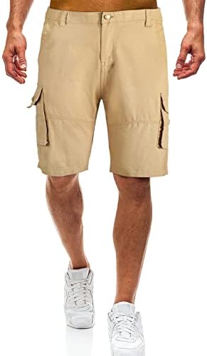 HT Mens Camo CAMO מכנסיים קצרים רגועים בכושר הסוואה כותנה מכנסיים קצרים צבא טיולים לטיולים דיג עם ריבוי