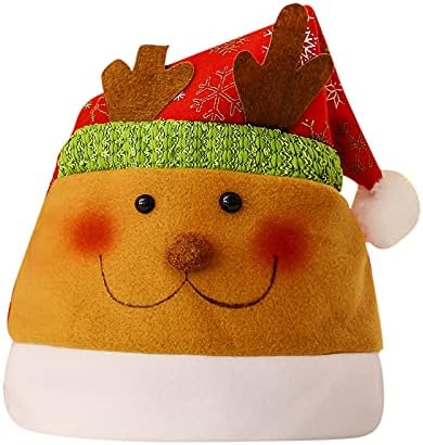 כובע למבוגרים כובע סנטה חג המולד אספקת חג המולד יוניסקס כובע למסיבה חג בייסבול 6 פנל מבנה כובע
