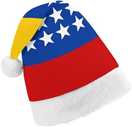 דגל של גראן קולומביה חג המולד כובע רך קטיפה סנטה כובע מצחיק כפה עבור חג המולד לשנה חדשה חגיגי מפלגה