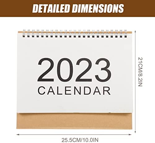 לוח השנה לשולחן העבודה של AMOSFUN לוח שנה שולחן קטן 2023 לוח שנה שולחני חודשי לוח השנה העומד על לוח השנה 2023