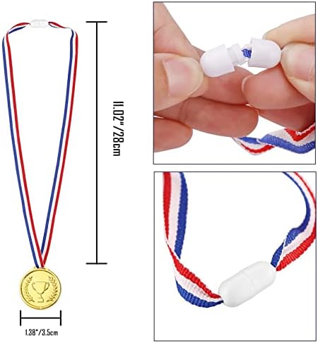 קיידו 24 חתיכות מדליות זוכה פלסטיק זהב לילדים, 1.38 אינץ '