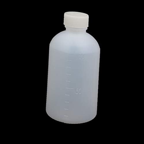 X-DREE 10 יחידות 100 מל PE פלסטיק לבן צלול צר מעבדה נוזל נוזל מגיב כימי מדגם אחסון בקבוק בקבוק