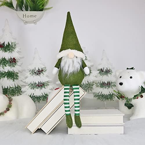 AEIOFU MUMMED GNOME קישוטים לחג המולד קישוטים לחג המולד מקורה עיצוב בית אפור ירוק ואדום קישוטי חג המולד קישוטי