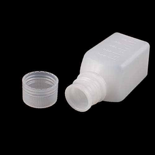 X-DREE 250 מל ריבוע פלסטיק מדגם כימי מדגם מגיב בקבוק אילוף מיכל עבה לבן (contenitore di plastica per sigillatura