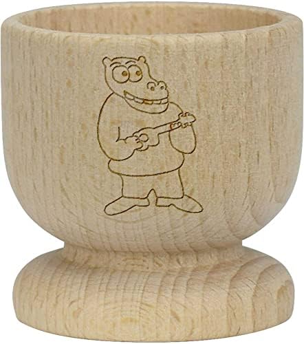 אזידה 'היפופוטם משחק יוקולילי' כוס ביצה מעץ