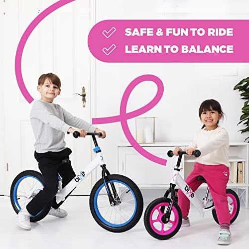 ביקס: אופני איזון אלומיניום ורוד לילדים ופעוטות - ללא אופניים אימוני ספורט דוושות - אופניים ל -2, 3, 4,
