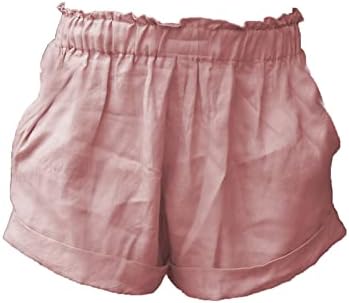 SILUNMA2021 נשים מכנסיים קצרים מזדמנים מכנסיים קצרים בקיץ עם כיסים מכנסיים קצרים בכיס מותניים אלסטיים נוחים