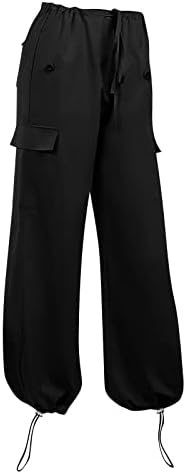 על מכנסי שמלה לנשים עסקים נשים מזדמנים פלוס פלוס גודל קשורים מכנסי מטען ישרים