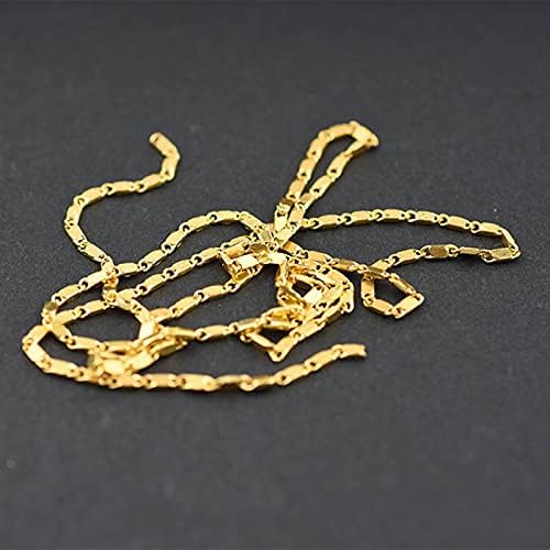 100 מ ' יפני מסמר פאנק סגנון מתכת שטוח שרשרת זהב כסף שחור נייל אמנות קישוטי תכשיטי מציאת אבזר עשה