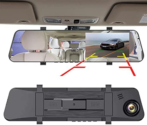 מסך מראה אחורי של רכב בגודל 4.3 אינץ 'עבור מקליט אוטומטי 1080p FHD ראיית ראיית לילה מכונית DVR מראה מקף מצלמת