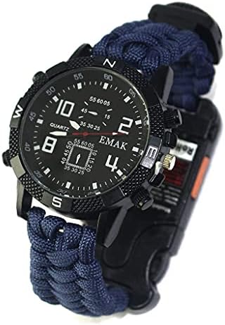FZZDP גברים שעון צבאי שעון יד אטום למים LED קוורץ שעון חיצוני שעון ספורט מצפן מדחום חירום שעון חירום