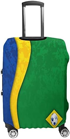 כדור כדורגל עם כיסוי מזוודות דגל לאומי ברזילאי