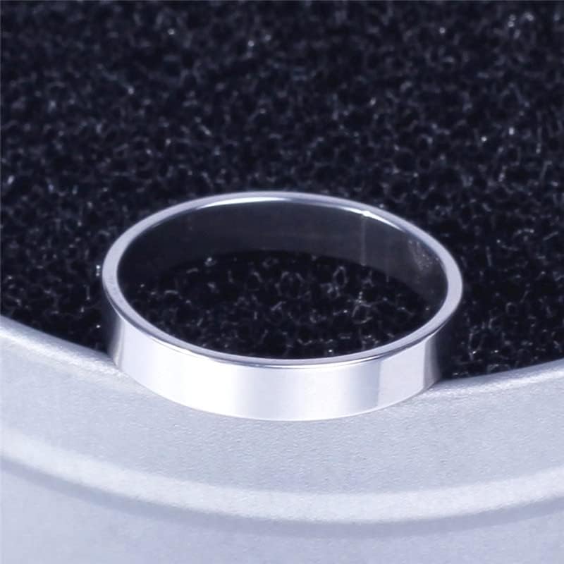 טבעות קולסו 316 ליטר 4 מ מ טבעת רצועה זעירה לגברים ואישה אופנה טבעת זנב כסף-80291