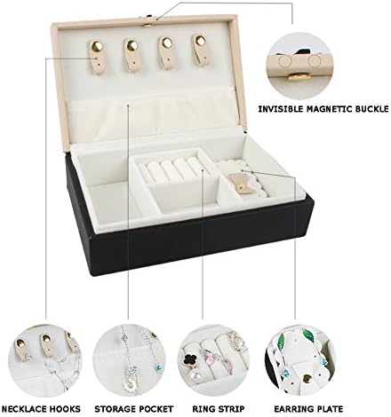 מארגן תכשיטים טופיל הניתן לנעילה נרתיק אחסון לתצוגה קטנה לעגילי שרשרת טבעות צמידי צמידים, קופסת תכשיטים ניידת
