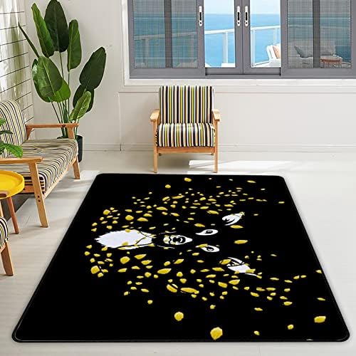 זוחל שטיח מקורה משחק מחצלת צבי שחור לסלון חדר שינה חינוכי חינוך משתלת שטיחים שטיחים 63x48in