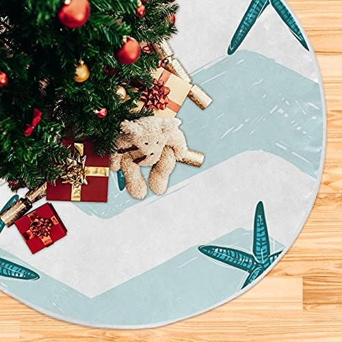 Baxiej מצויר ביד חוף כוכבי ים גדולים עץ חג המולד חצאיות מחצלת חורף חג המולד חג עץ עץ עץ חצאית 47.2 אינץ