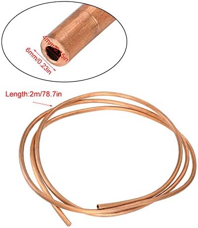 T2 צינור צינור צינור צינור צינור נחושת רך 4 ממ OD 6 ממ עובי 1 ממ לקירור 2 מ 'אורך