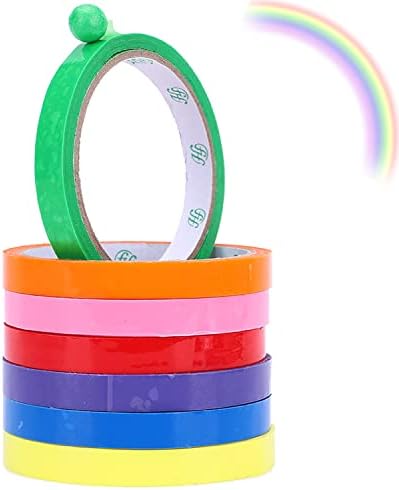 6 יחידות דיכאון קלטת כדור דביק קלטת צבע דביק צבע קלטת קשת צבעי קשת צעצועים בצבע ממתקים דיכאון קלטות צבעוניות