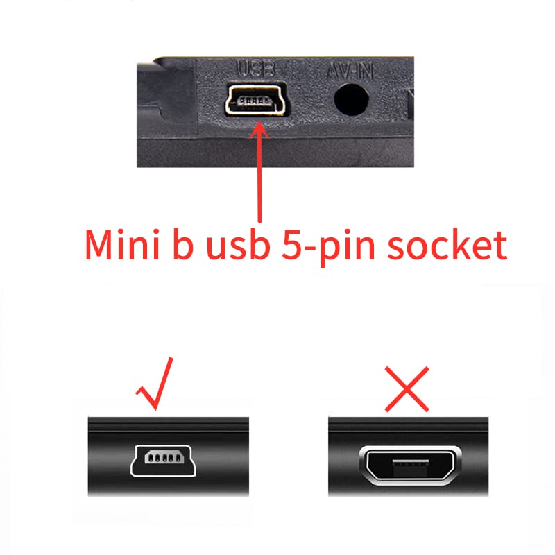 Larrits 15ft USB 2.0 A עד MINI B כבל USB 90 מעלות זווית ימנית אספקת חשמל אספקת חשמל טעינה ארוכה במיוחד