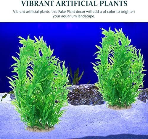 צמחים מלאכותיים צמחים מלאכותיים צמחים מלאכותיים אקווריום צמח מים דגי טנק נוף נכס מזויף דשא דקור מזויף צמח