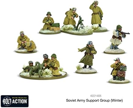 מצביא בורג פעולה סובייטי צבא תמיכת קבוצת חורף דמויות 1:56 מלחמת העולם השנייה צבאי משחקי מלחמה פלסטיק דגם