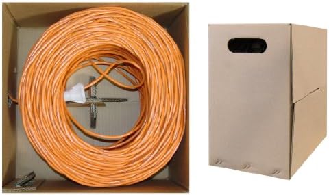 כבלים כבלים 1000 רגל בתפזורת Cat5e Riser Ethernet כבל, 24 AWG, 350 מגה הרץ, ETL רשום, 4 זוג נחושת חשופה