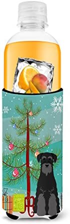 אוצרות קרוליין BB4157MUK עץ חג מולד שמח סטנדרט SNAUZER שחור אולטרה חיבוק לפחיות דקות, יכול