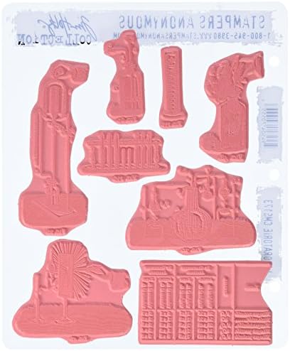 Stampers Anonymous Tim Holtz Cling Stamp Stamps, 7 אינץ 'על 8.5 אינץ