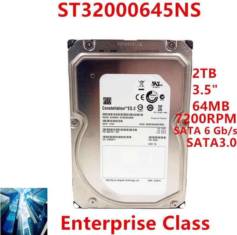HDD עבור 2TB 3.5 SATA 6 GB/S 64MB 7200RPM לדיסק קשיח פנימי עבור Class Class HDD עבור ST32000645NS