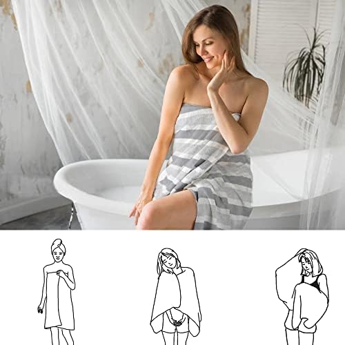 מגבות רחצה של Kinhwa Microfiber מגבת אמבטיה גדולה מגבת מקלחת סופגת מגבות רכות נוספות לחדר אמבטיה,