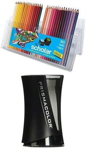 עפרונות צבעוניים של Prismacolor, 60 חבילות עם מחדד עיפרון