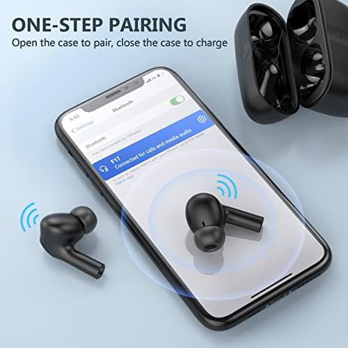 אוזניות Bluetooth של Slitinto, אוזניות אלחוטיות מבטלות רעש, אוזניות בקרת מגע באוזניים, IPX7 Bluetooth