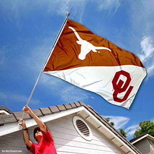 בית טקסס מול אוקלהומה מחולק 3x5 דגל
