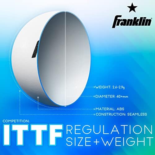 פרנקלין ספורט פינג פונג כדורי-רשמי גודל + משקל לבן 40 ממ שולחן טניס כדורי - אחד כוכב מקצועי -