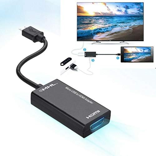 FastSun MHL Micro USB ל- HDMI 1080p MHL HDTV כבל Micro USB 2.0 ל- HDMI מתאם לטלפון אנדרואיד תומך בווידאו ארהב